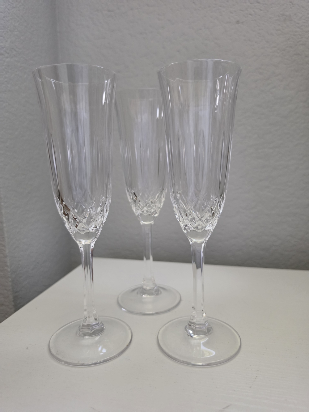 Capri Clear Champagne Flutes - Set of 3